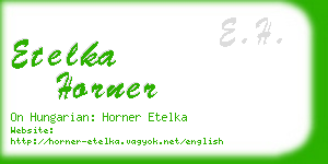 etelka horner business card